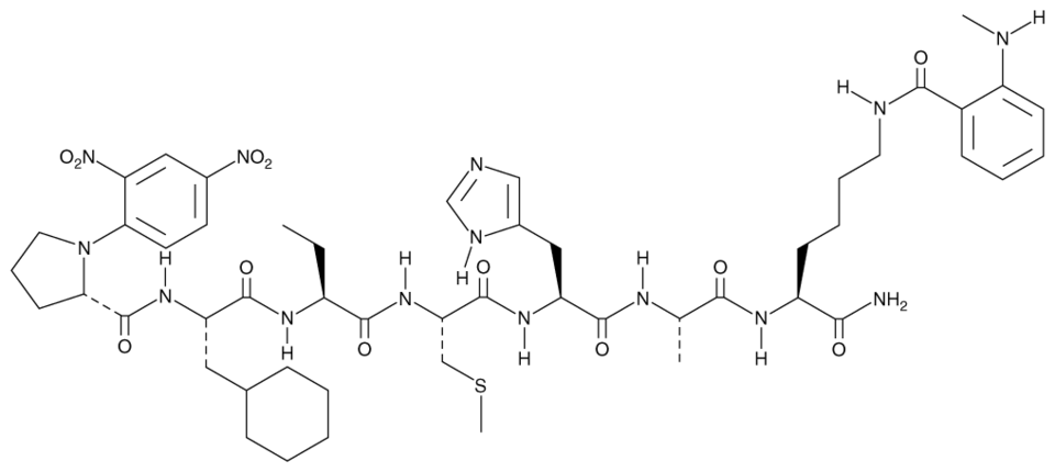 Dnp-P-Cha-Abu-Cys(Me)-HA-K(Nma)-NH2
