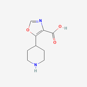 5-(Piperidin-4-yl)-1,3-oxazole-4-carboxylic acid CAS No.:1874188-40-5