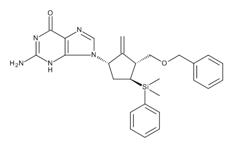 6-O-Benzyl-4-dehydroxy-4-dimethylphenylsilyl Entecavir  CAS:649761-24-0